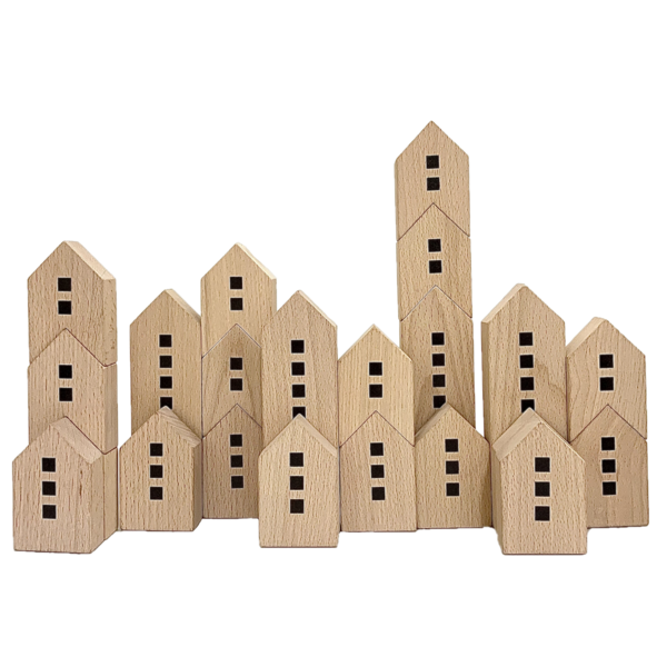 Papoose Toys Papoose Toys City Scape Blocks 22pc