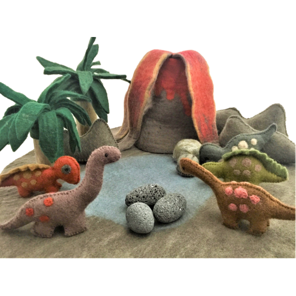 Papoose Toys Dinosaurier-Set/27-teilig