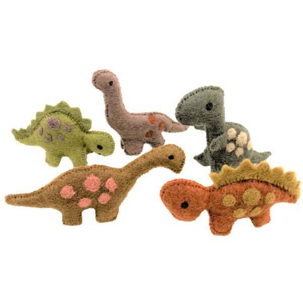 Papoose Toys Papoose Toys Dinosaurs Natural 5pc