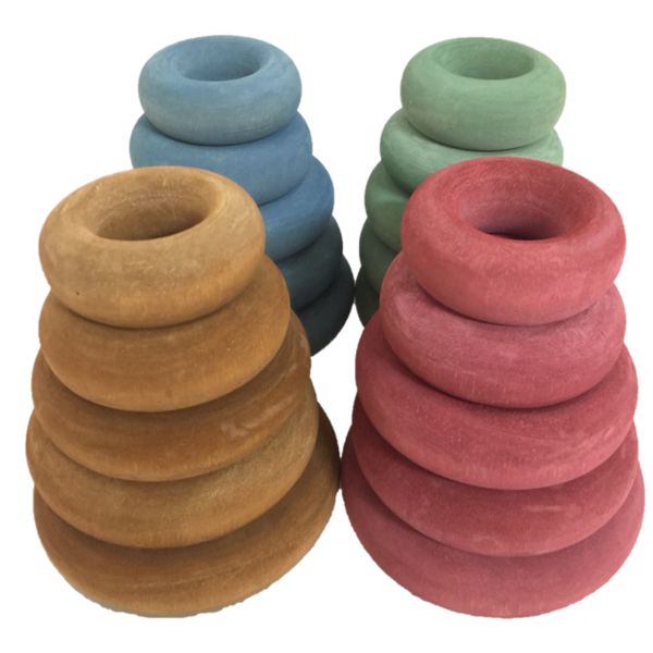 Papoose Toys Papoose Toys Earth Doughnuts 20pc