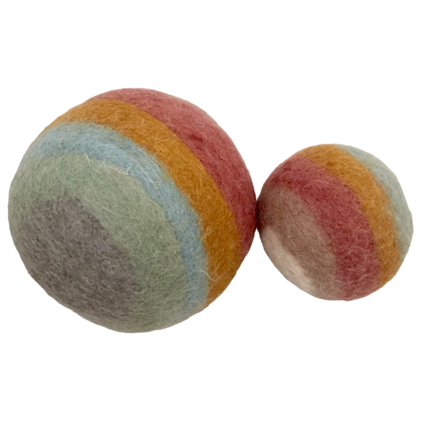Papoose Toys Papoose Toys Earth Rainbow Balls 2pc
