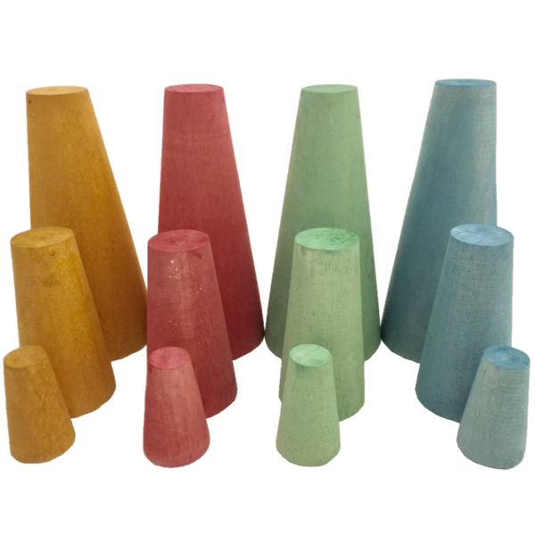 Papoose Toys Papoose Toys Earth Stacking Cones 12pc