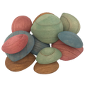 Papoose Toys Papoose Toys Earth Wood Pebbles 12pc