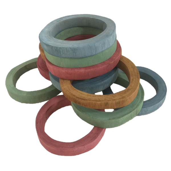 Papoose Toys Erdholzringe/12St