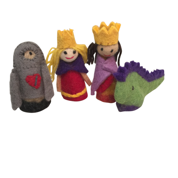 Papoose Toys Papoose Toys Finger Puppets King Queen 4pc