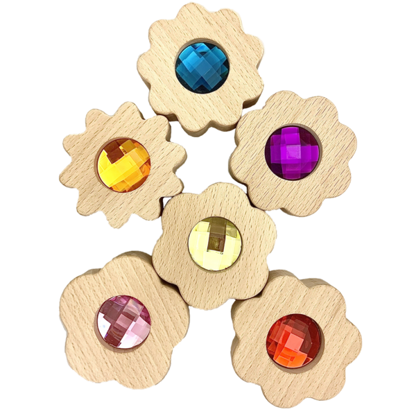 Papoose Toys Papoose Toys Gem Counting Flowers 6pc