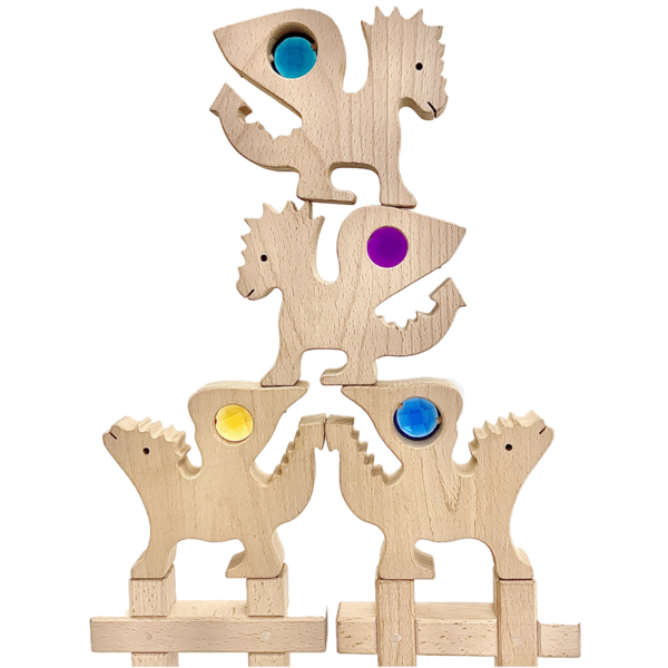 Papoose Toys Edelsteindrachen/4 Stück