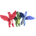 Papoose Toys Großer Drachen/3St