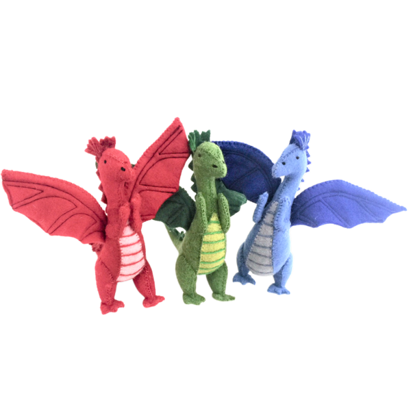Papoose Toys Großer Drachen/3St