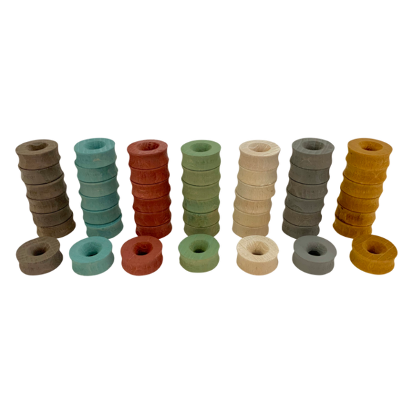 Papoose Toys Papoose Toys Mini Earth Ring 2.5cm 49pc