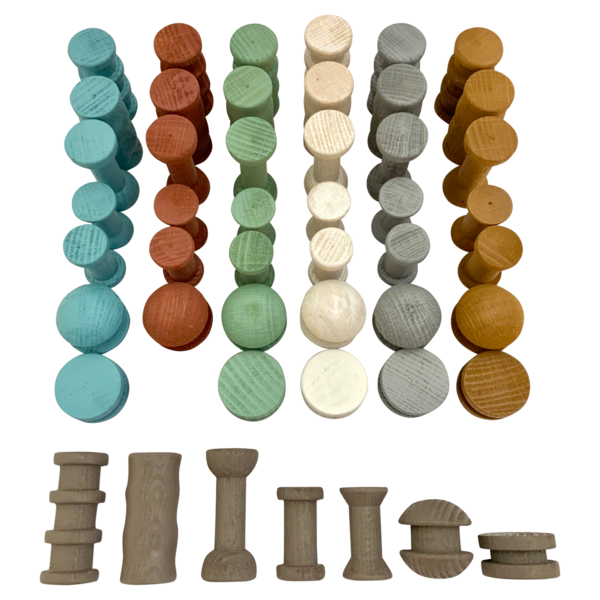 Papoose Toys Papoose Toys Mini Earth Spools 49pc