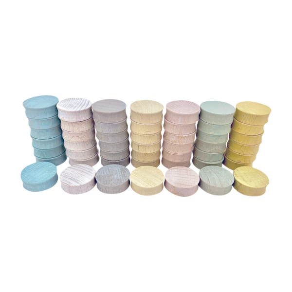 Papoose Toys Papoose Toys Mini Pastel Concave 4cm 49pc