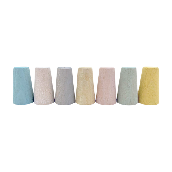 Papoose Toys Papoose Toys Mini Pastel Cones 7pc