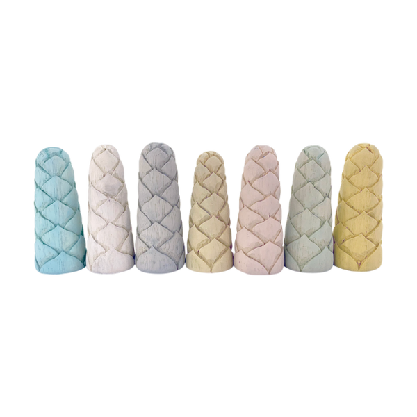 Papoose Toys Mini-Blumenknöpfe in Pastellfarben, S/7 Stück