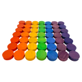 Papoose Toys Papoose Toys Mini Rainbow Concave 3cm 49pc