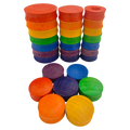 Papoose Toys Papoose Toys Mini Rainbow Rounds 28pc
