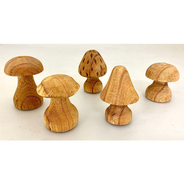 Papoose Toys Pilze handgefertigt/5 Stück