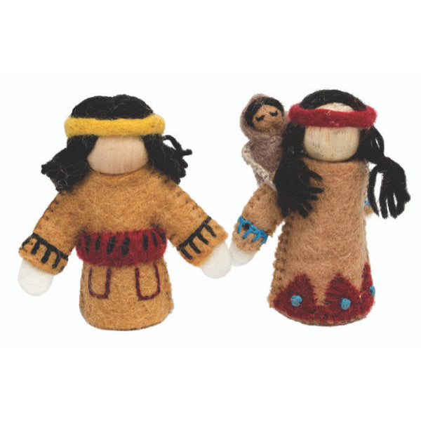 Papoose Toys Indianer-Familie/3-köpfig