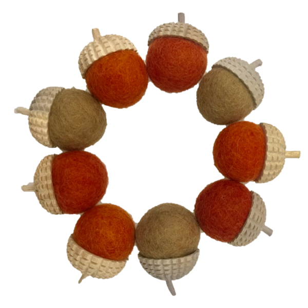 Papoose Toys Papoose Toys Natural Acorns 9pc