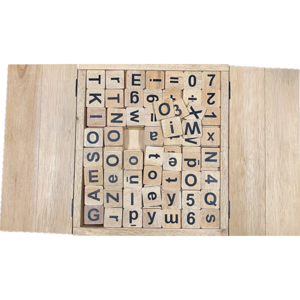 Papoose Toys Papoose Toys Natural Letters Numbers Set