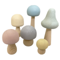 Papoose Toys Papoose Toys Pastel Wood Mushrooms 6pc