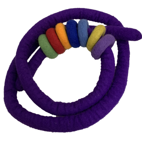 Papoose Toys Papoose Toys Purple Felt Rope and 7 Felt Doughnuts