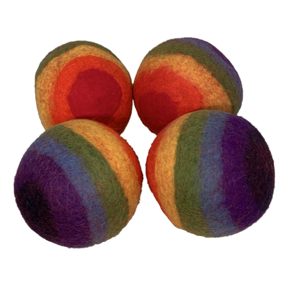 Papoose Toys Papoose Toys Rainbow Ball 12.5cm 4pc Large