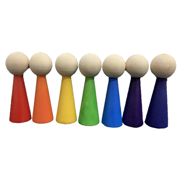 Papoose Toys Regenboogmenschen/7-tlg