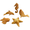 Papoose Toys Papoose Toys Sea Animals Hand Carved 5pc