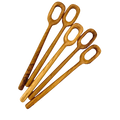 Papoose Toys Papoose Toys Teak Bubble Stirrers 5pc