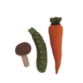 Papoose Toys Papoose Toys Vegetable Carrot, Zucchini, Mushroom