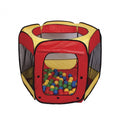 Paradiso toys Speeltent met 100 ballen 100 x 75 cm rood geel