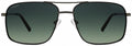 Sonnenbrille Aviator 672 Polarisiert Katze. 4 Edelstahl schwarz/schwarz