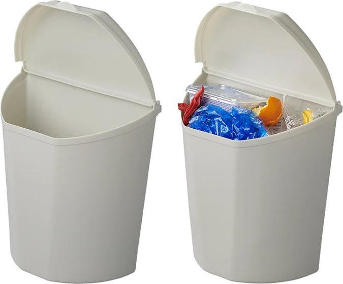 Proplus Afvalbak met deksel 6 liter 29,5 cm lichtgrijs