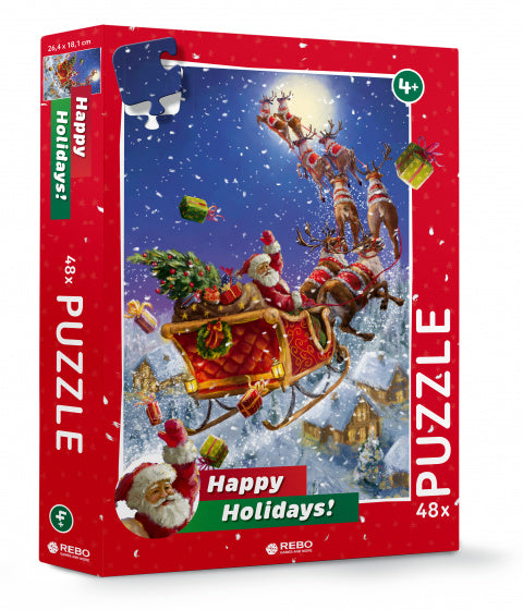 Rebo Productions Weihnachtspuzzle Junior Karton 48 Teile