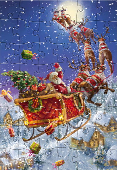 Rebo Productions Weihnachtspuzzle Junior Karton 48 Teile