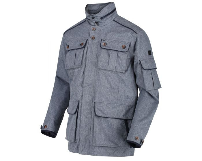Regatta Elmore wasserdichte Outdoor-Jacke Jeansblau Größe M