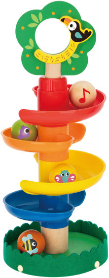 Tooky Toy Pädagogischer Holzspiralturm 18 Monate 10 Teile