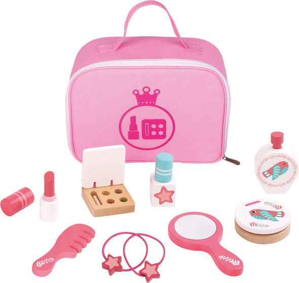 Tooky Toy Holz-Schminkspielzeug-Set, Rosa, 11-teilig