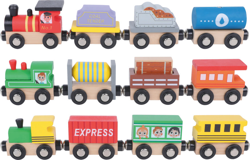 Tooky Toy Holzspielzeugeisenbahn 13 Teile