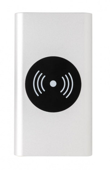 Netzteil drahtlos 10.000 mAh 12,5 cm Alu-Silber