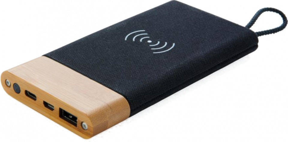 Kraftbank Bambus X 5000 mAh Bambus schwarz/natur